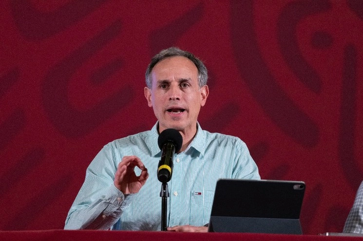 El subsecretario de Prevención y Promoción de la Salud, Hugo López-Gatell durante conferencia de prensa el pasado 28 de marzo de 2020. Foto Pablo Ramos