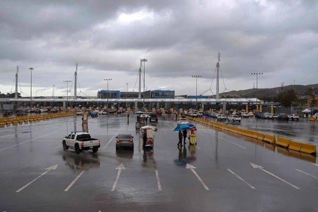 Perspectiva de la Garita de San Ysidro, distrito de San Diego, California el pasado 19 de marzo de 2020. Foto  Afp