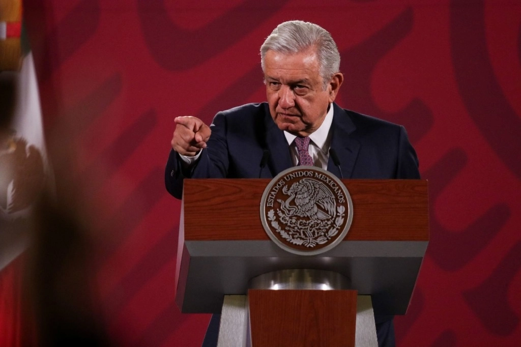 El presidente Andrés Manuel López Obrador durante su conferencia matutina en Palacio Nacional, en la Ciudad de México, el 20 de octubre de 2020. Foto Cuartoscuro