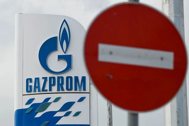 Logotipo de la estatal rusa Gazprom en imagen de archivo. Foto Afp