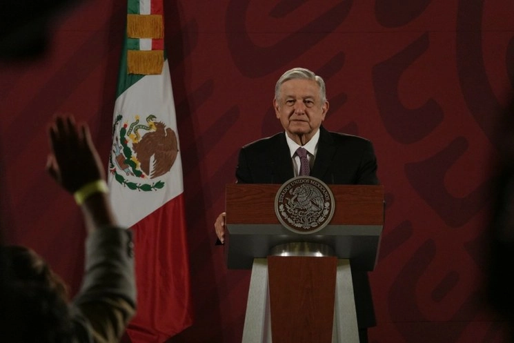El presidente Andrés Manuel López Obrador durante la conferencia de prensa matutina en Palacio Nacional. Foto Cuartoscuro