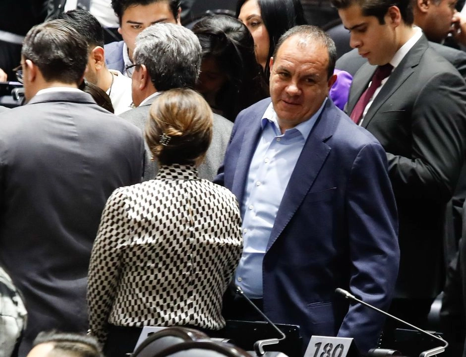 El diputado morenista, Cuauhtémoc Blanco durante la sesión de este 19 de marzo de 2025. Foto 