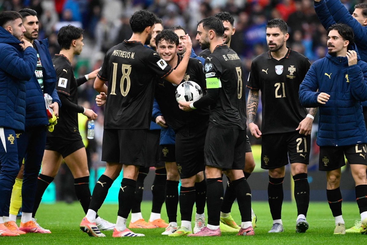 La selección de futbol de Portugal aplastó 9-1 a Armenia para clasificar al Mundial de 2026, lo que será novena participación mundialista. Foto  