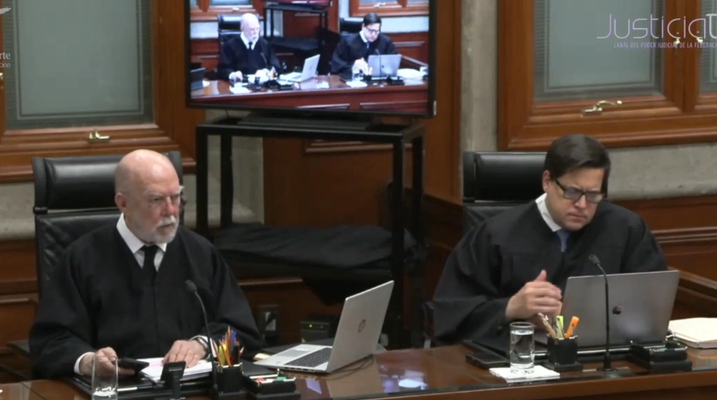 La SCJN aplazó la discusión sobre amparos y sentencias respecto al proceso electoral del Poder Judicial. Foto Captura de pantalla transmisión de la sesión @SCJN