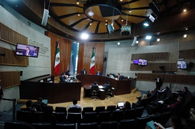 Sesión del Tribunal Electoral del Poder Judicial de la Federación, en la Ciudad de México, el 9 de agosto de 2023. Foto Cristina Rodríguez