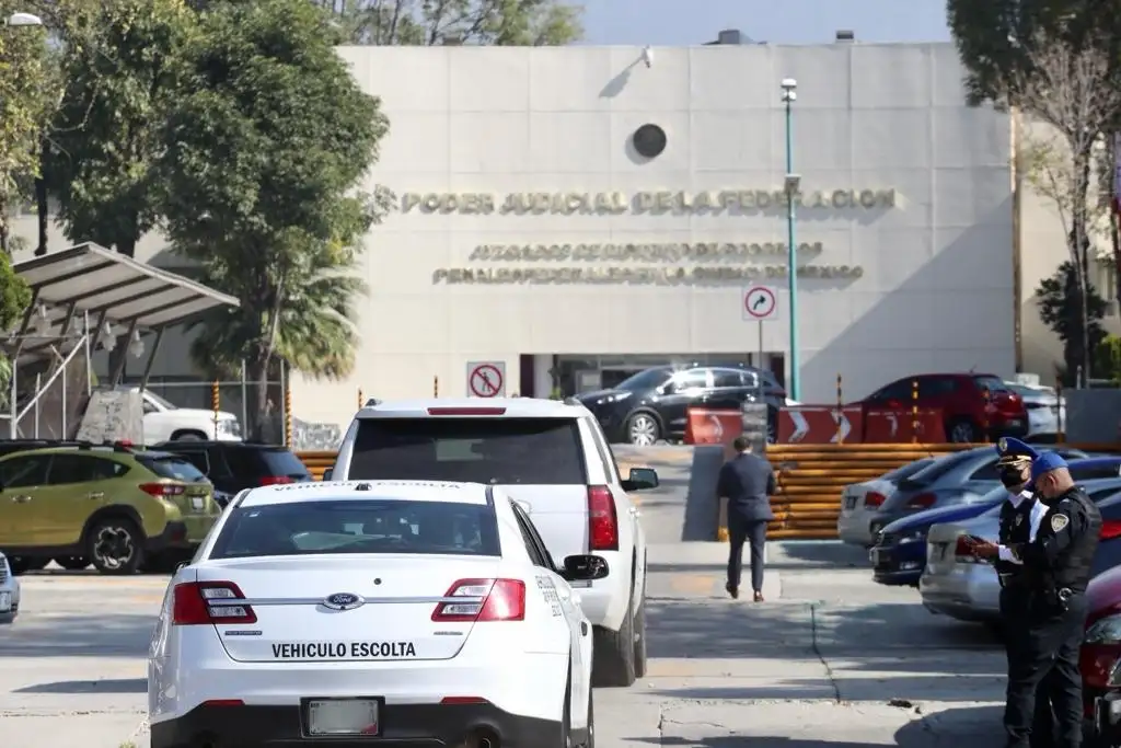 El área de juzgados del Reclusorio Norte, desde donde se celebró el 8 de noviembre de 2021 una audiencia virtual con el ex líder panista Ricardo Anaya. Foto Roberto García Ortiz