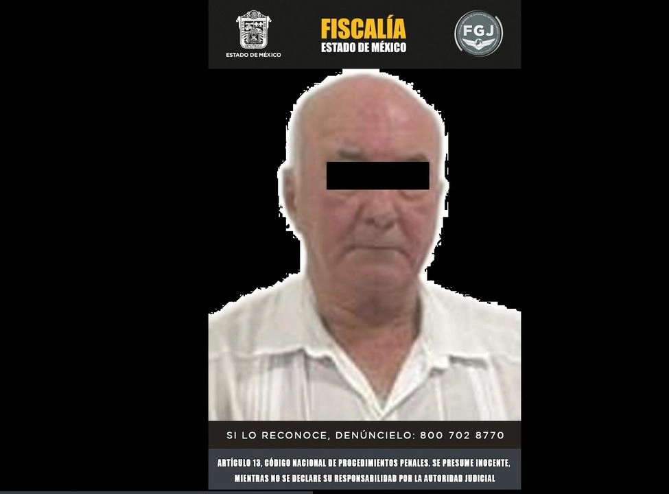 Imagen difundida por la fiscalía mexiquense del sacerdote Antonio María 'N' acusado de abuso sexual de un menor de edad. Foto