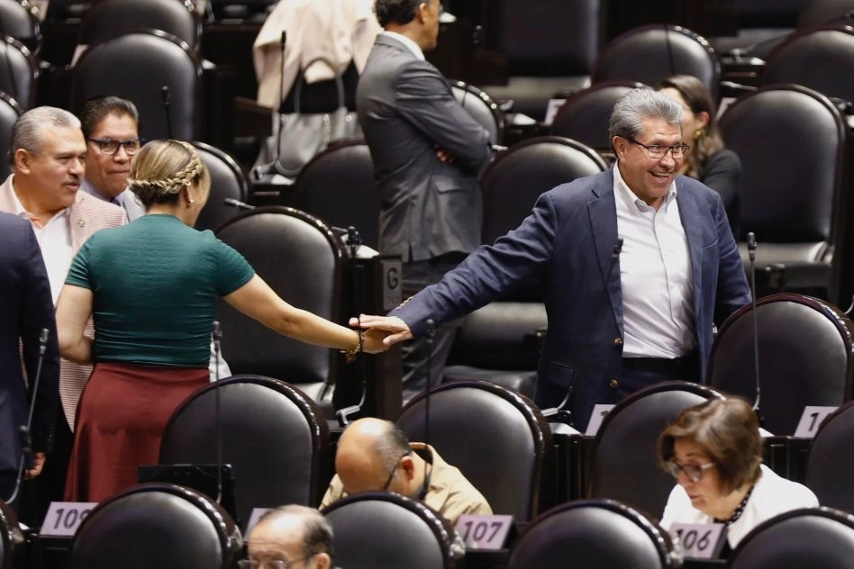 El coordinador de Morena en la Cámara de Diputados, Ricardo Monreal, durante la sesión ordinaria en San Lázaro, en la Ciudad de México, el 13 de noviembre de 2024. Foto Germán Canseco