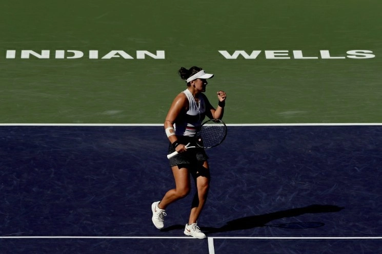 Bianca Andreescu durante su participación en el torneo de Indian Wells. Foto Afp / Archivo
