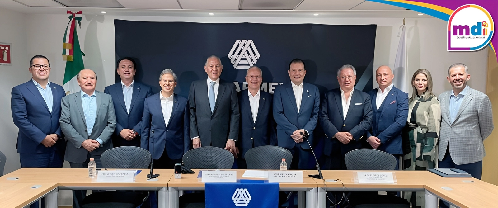 El Centro Empresarial de Jalisco postuló a José Medina Mora Icaza para presidir la Confederación Patronal de la República Mexicana por un cuarto periodo, el 11 de octubre de 2023. Foto tomada de X @Coparmex