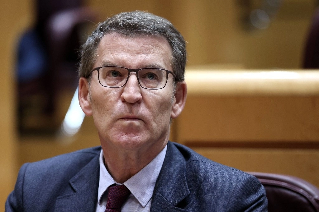 El líder del Partido Popular, español, Alberto Núñez Feijoo, en el Congreso en Madrid, en imagen del 10 de enero pasado. Foto Afp