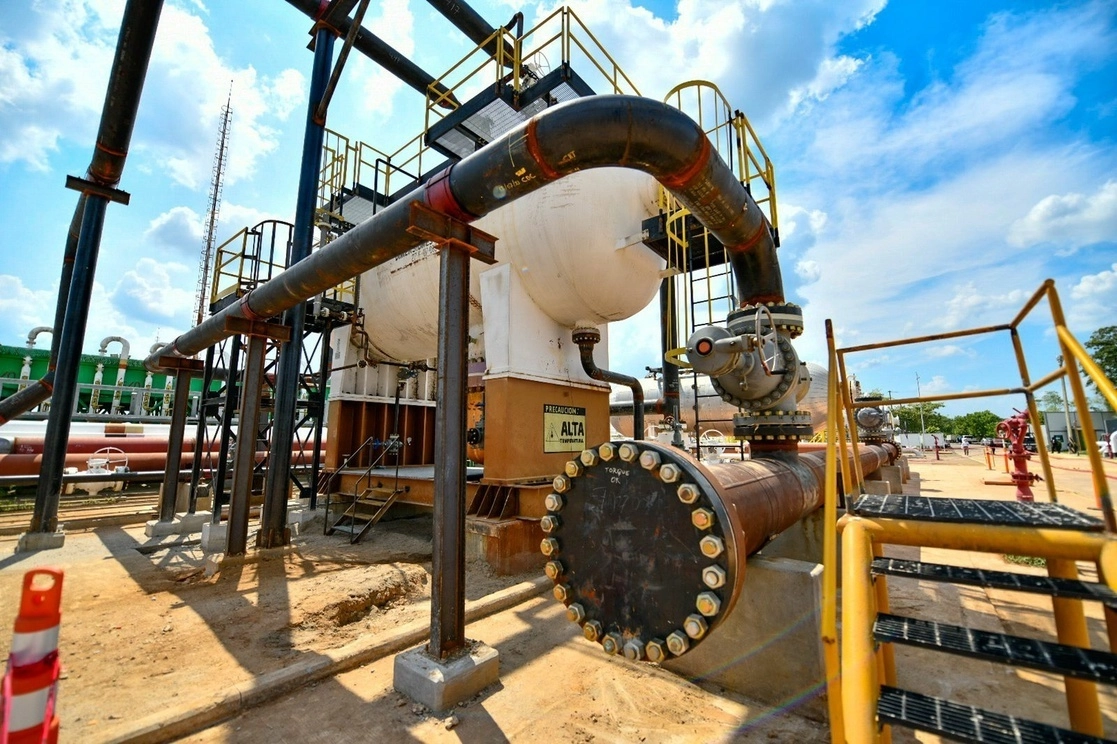 Instalaciones en el campo petrolero de Quesqui. Foto @Pemex
