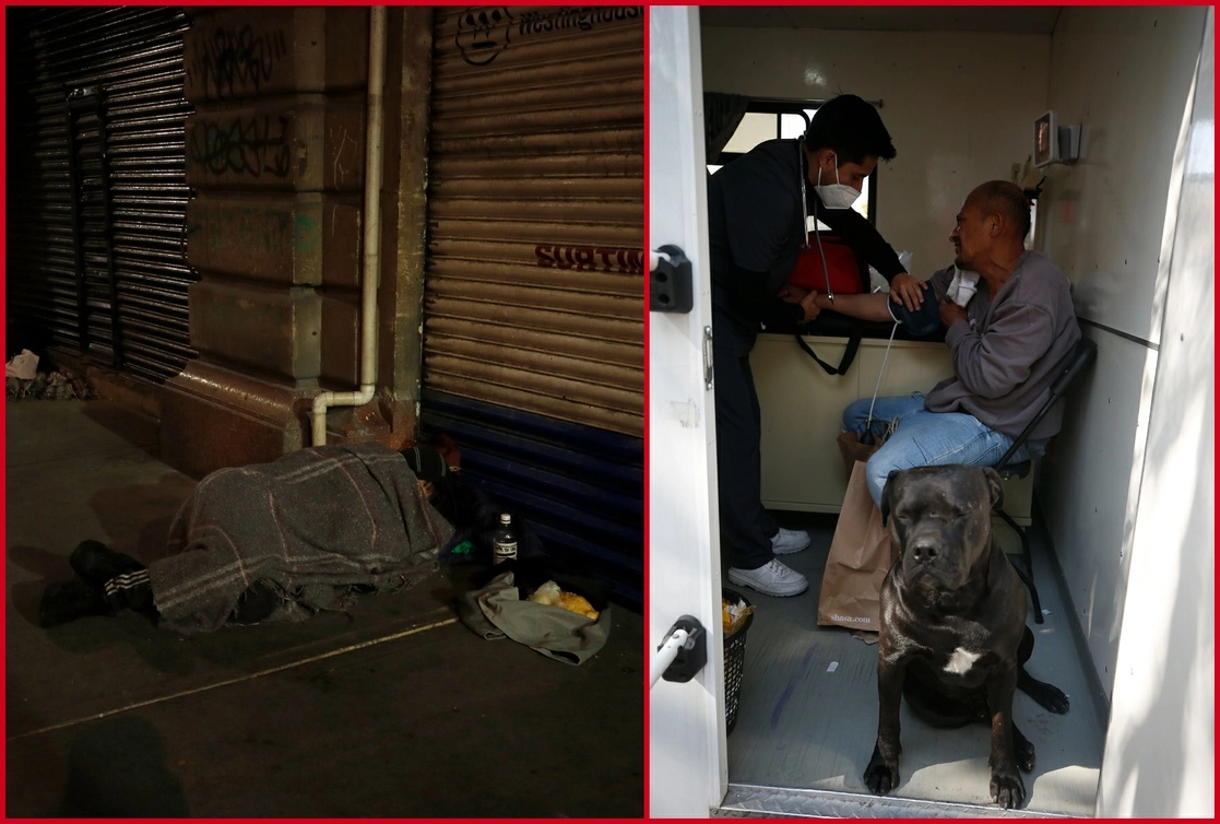 Con pedazos de cartón, bolsas de plástico, frazadas y hojas de periódico, adultos en situación de calle mitigan las bajas temperaturas, que ayer registraron 7 grados centígrados entre las 5 y las 7 de la mañana. Fotos Cristina Rodríguez y José Antonio López