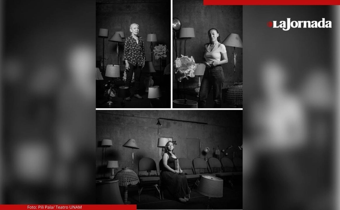 Las actrices del elenco estable de la CNT Luisa Huertas, Dulce Mariel y Ana Karen Peraza interpretan a la escritora en tanto niña, estudiante y diplomática.