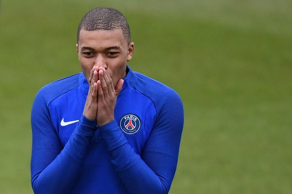 Mbappé durante una sesión de entrenamiento, en 2018. Foto Afp