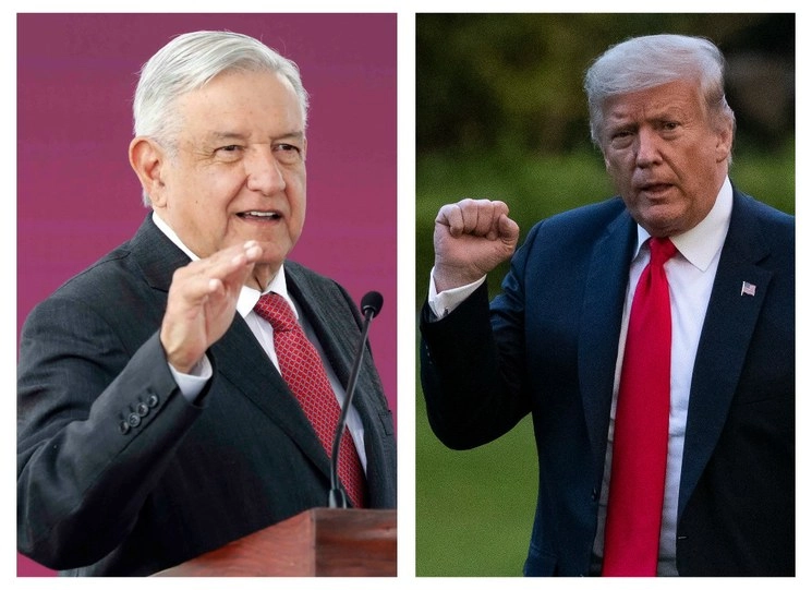 Los presidente de México y Estados Unidos, Andrés Manuel López Obrador y Donald Trump. Foto: Presidencia y Ap