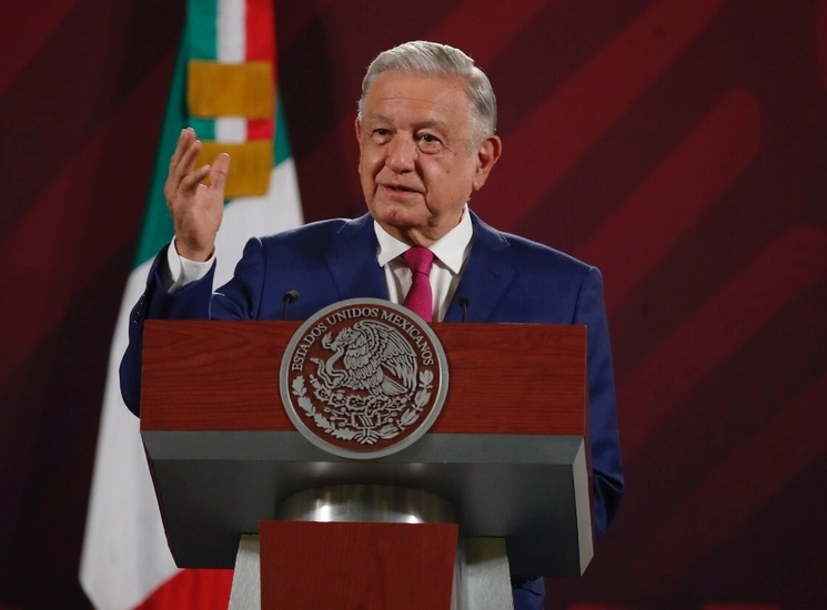 El presidente Andrés Manuel López Obrador durante conferencia de prensa matutina. Foto Cristina Rodríguez