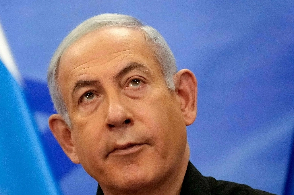 Israel está preparando una invasión terrestre de Gaza, dijo el primer ministro Benjamin Netanyahu. Foto Afp
