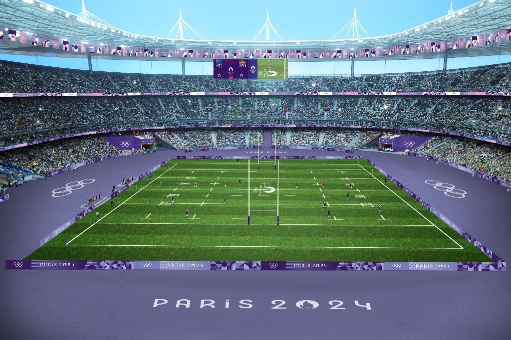 La pista de atletismo de París-2024 será de un inédito color violeta, más respetuosa con el medio ambiente y promete sorprender a los espectadores y telespectadores del deporte rey de los Juegos Olímpicos. Imagen tomada de @Paris2024