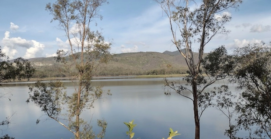 La presa de Cointzio abastece de agua potable a Morelia y está a 93.5 por ciento  de su capacidad, pero no representan un riesgo de inundación. Imagen tomada de Google Maps
