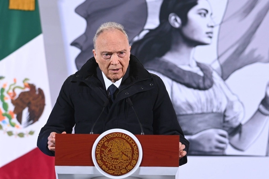 Alejandro Gertz Manero, titular de la FGR, en la mañanera del pueblo de la presidenta Claudia Sheinbaum, el 3 de diciembre de 2024. Foto Presidencia