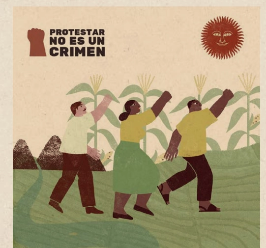 Portada del Informe Mexico: Tierra y ¿Libertad? Criminalización de Personas Defensoras de Tierra, Territorio y Medio Ambiente. Imagen AI