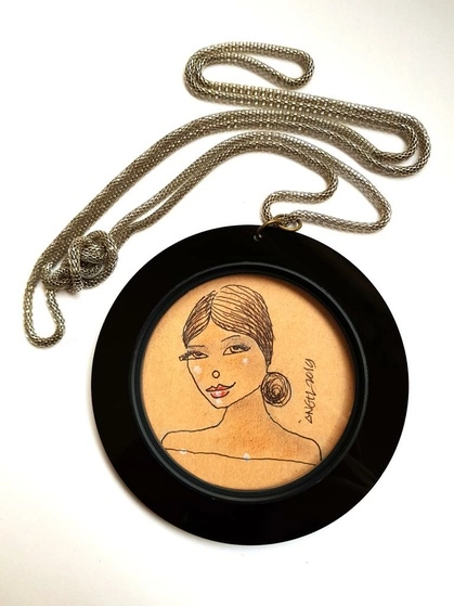 En la imagen "La Modotti de Ángel" que forma parte de la muestra junto con otras 14 piezas, serán presentadas hoy en Ramos Arispe número 38-B, este sábado 27 de mayo a partir de las 2pm.  Foto cortesía de Ibáñez