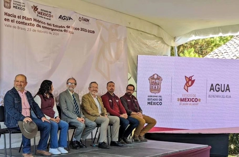 Presentación del Plan Estatal de Desarrollo 2023 - 2029 el cual contempla un nuevo modelo de gestión del agua en el estado de México. Foto @agua_edomex
