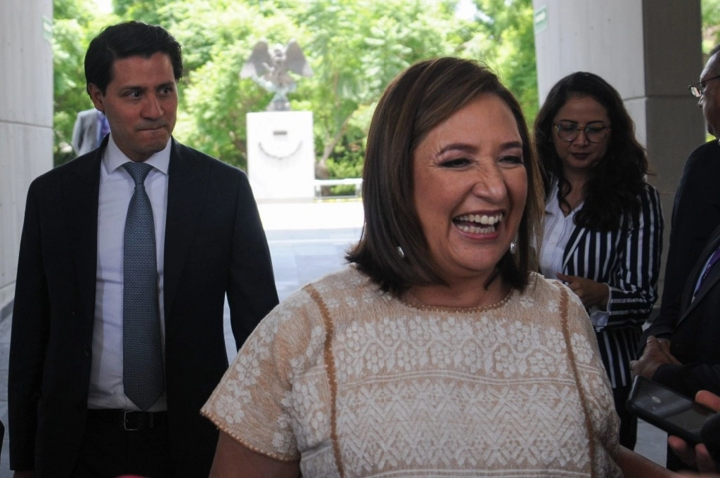 Xóchitl Gálvez, ex candidata presidencial, se reunió esta mañana con la magistrada presidenta del TEPJF, Mónica Soto, el 8 de julio de 2024. Foto Cuartoscuro 