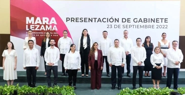 Gabinete de la gobernadora electa de Quintana Roo. Foto @MaraLezama