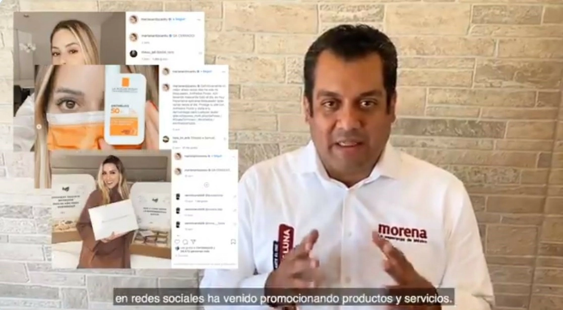Sergio Gutiérrez Luna durante su mensaje a través de redes sociales, el 14 de mayo de 2021. Imagen tomada de un video difundido a través del Twitter de @Sergeluna_S