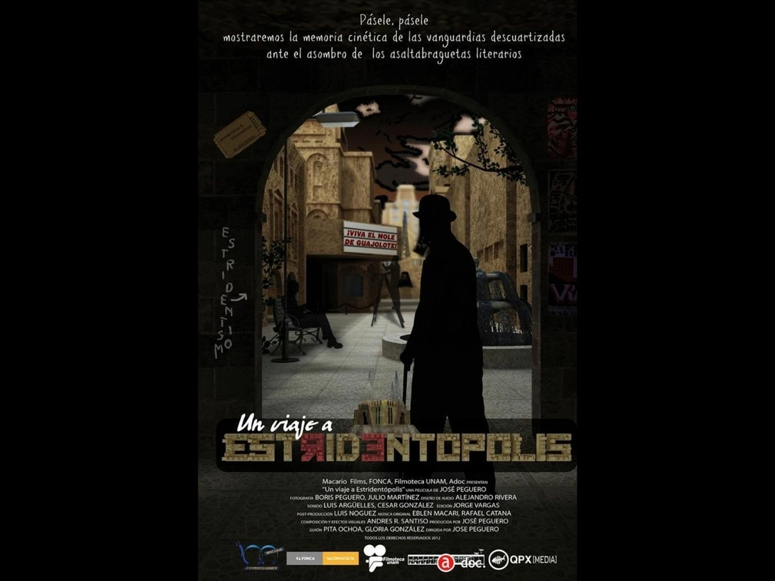 Cartel de la cinta 'Un viaje a Estridentópolis'. Foto tomada del Twitter de @CinetecaMexico
