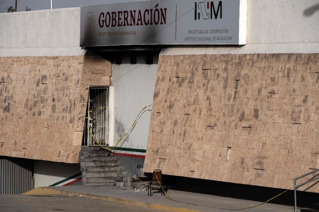 Estación migratoria del INM en Ciudad Juárez. Foto Afp / Archivo
