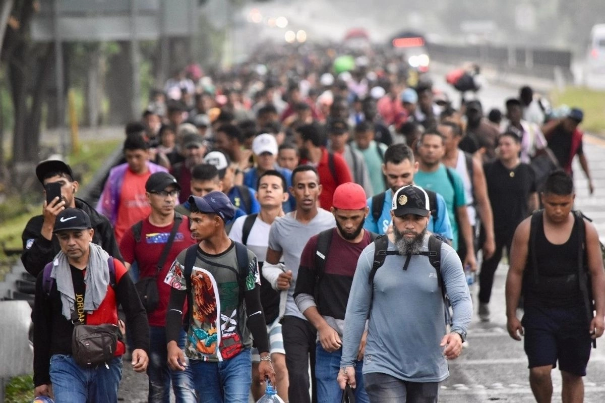 Integrantes de una caravana migrante en imagen de archivo. Foto 
