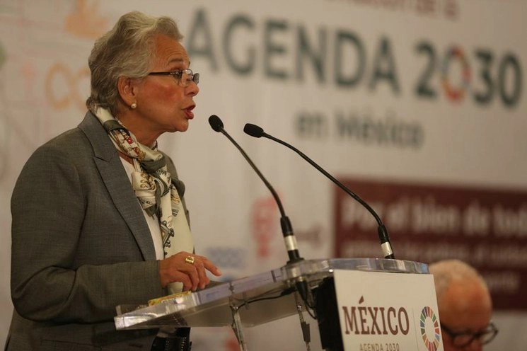 La secretaria de Gobernación, Olga Sánchez Cordero, indicó que las políticas públicas son el camino correcto para cambiar la realidad de las niñas, niños y adolescentes. Foto José Antonio López