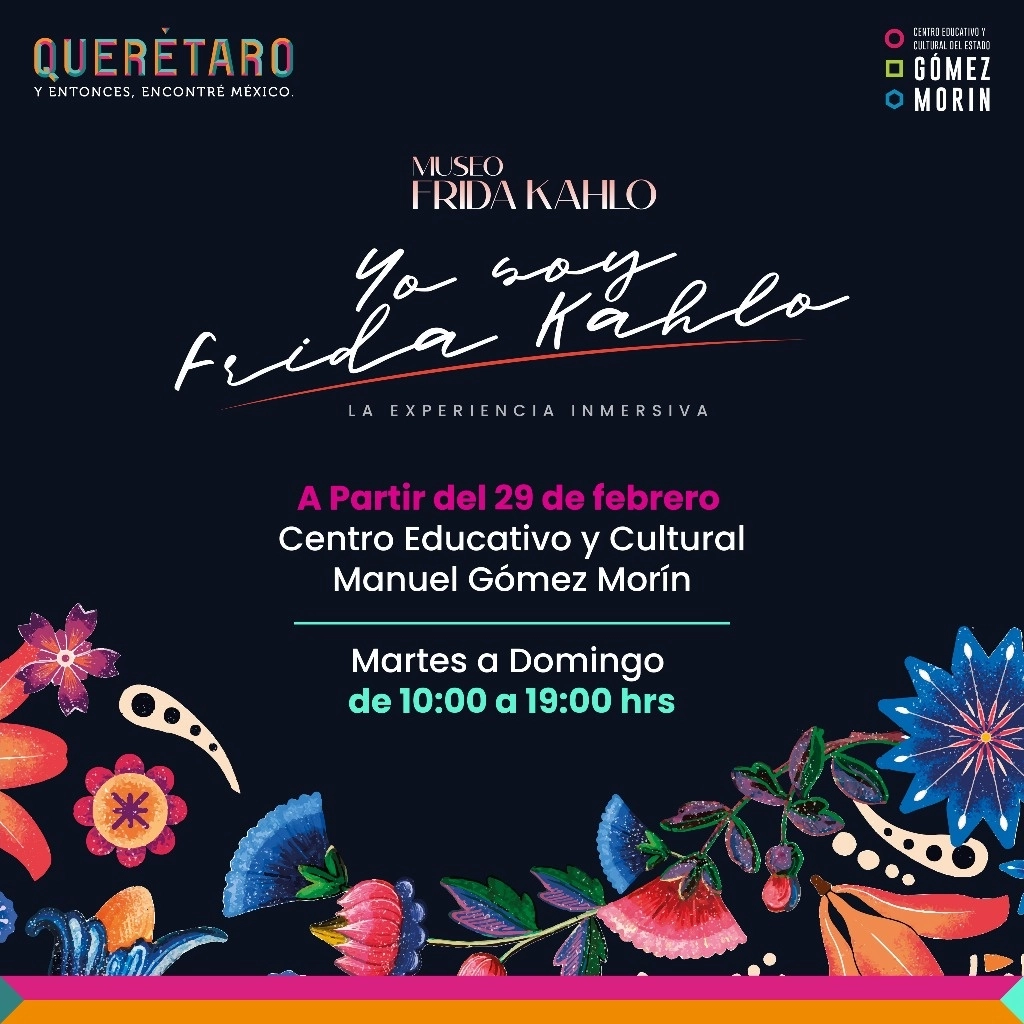 El estado de Querétaro será la sede para la presentación de la exposición ‘Yo soy Frida Kahlo’, que mostrará de forma novedosa la vida y obra de la artista y de Diego Rivera. Imagen tomada de @QroTravel