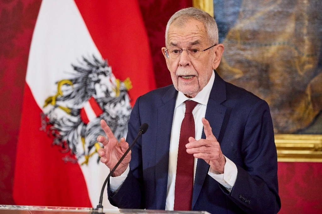 Alexander Van der Bellen, presidente austriaco, durante un discurso, en Viena, Austria, el 6 de enero de 2025. Foto Xinhua