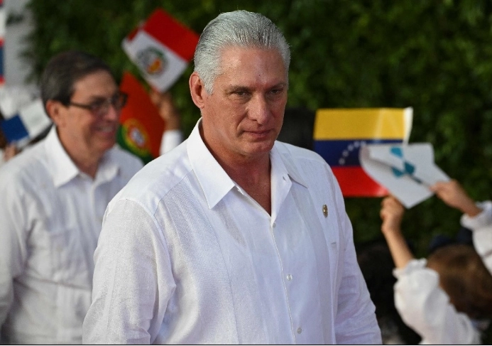 El presidente de Cuba Miguel Diaz-Canel reconoció la gestión política del presidente López Obrador en México y AL. Foto Afp/Archivo