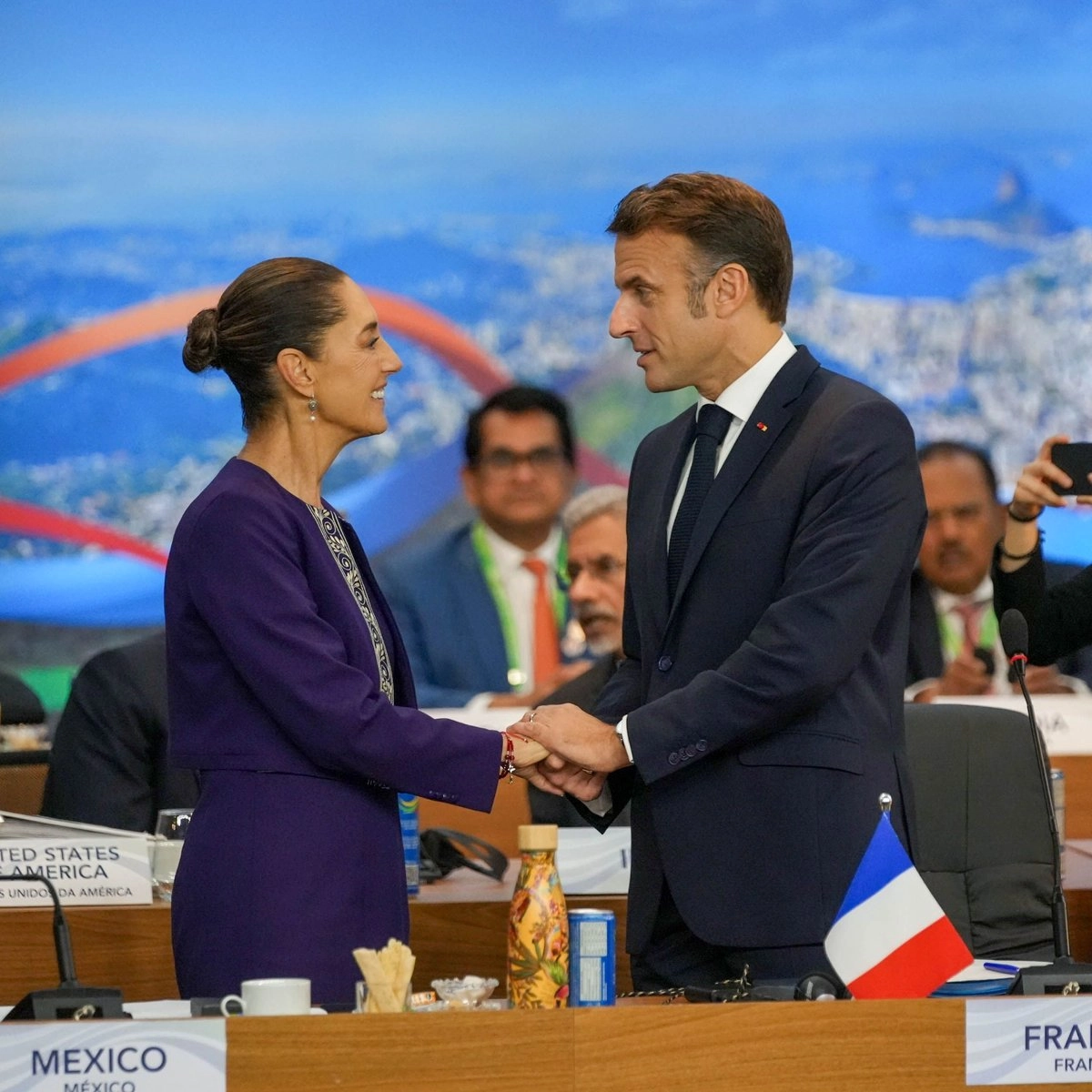 El presidente de Francia, Emmanuel Macron, se reunirá con la presidenta de México, Claudia Sheinbaum. 