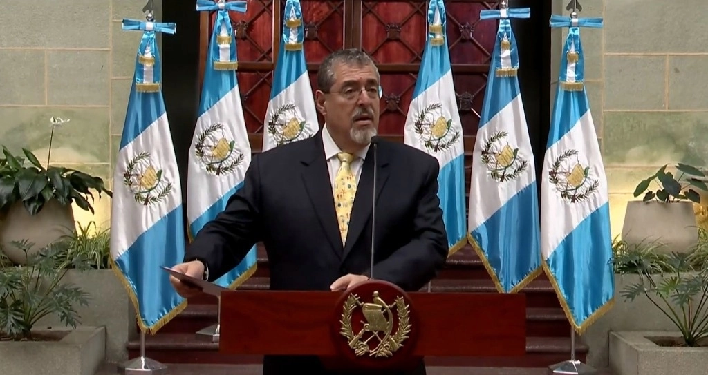 El presidente de Guatemala, Bernardo Arévalo,en conferencia de prensa el 24 de enero de 2024. Foto Europa Press