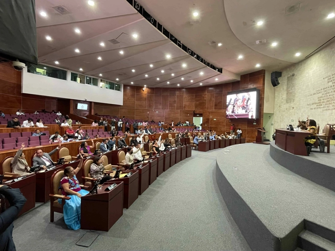 Aspectos del Poder Legislativo en Oaxaca en imagen tomada de su sitio oficial.