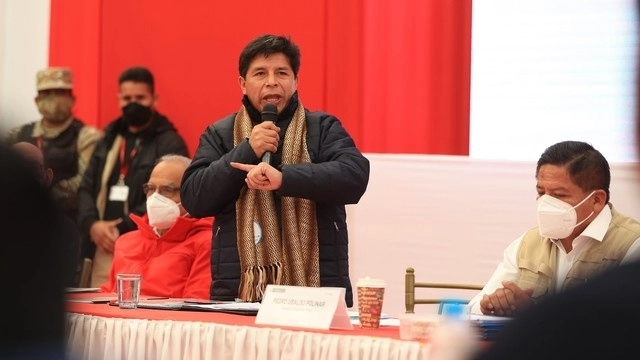Este lunes el presidente de Perú, Pedro Castillo, comparecerá ante el Congreso por casos de corrupción. Foto Europa Press