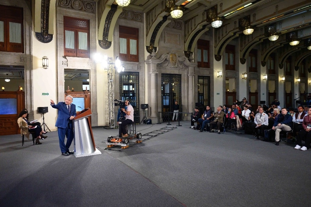 El presidente López Obrador durante su conferencia desde Palacio Nacional, el 17 de julio de 2024. Foto cortesía Presidencia 