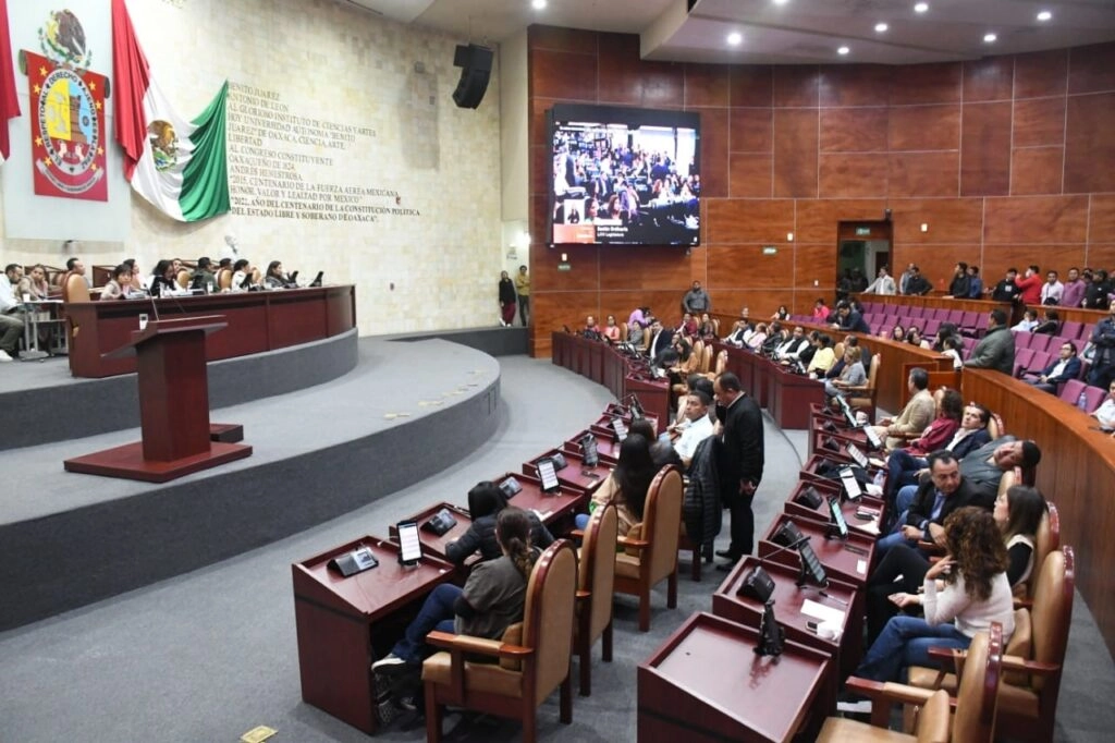 Sala de sesiones del Congreso de Oaxaca en imagen de archivo. Foto tomada de la página web 