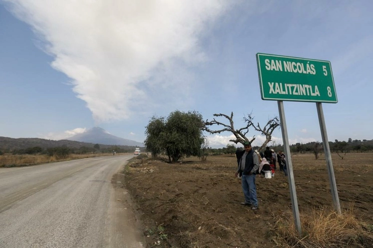 El pueblo de Santiago Xalitzintla en el estado de Puebla que se ubica a la faldas del volcán Popocatépetl, el 22 de mayo de 2023. Foto Pablo Ramos