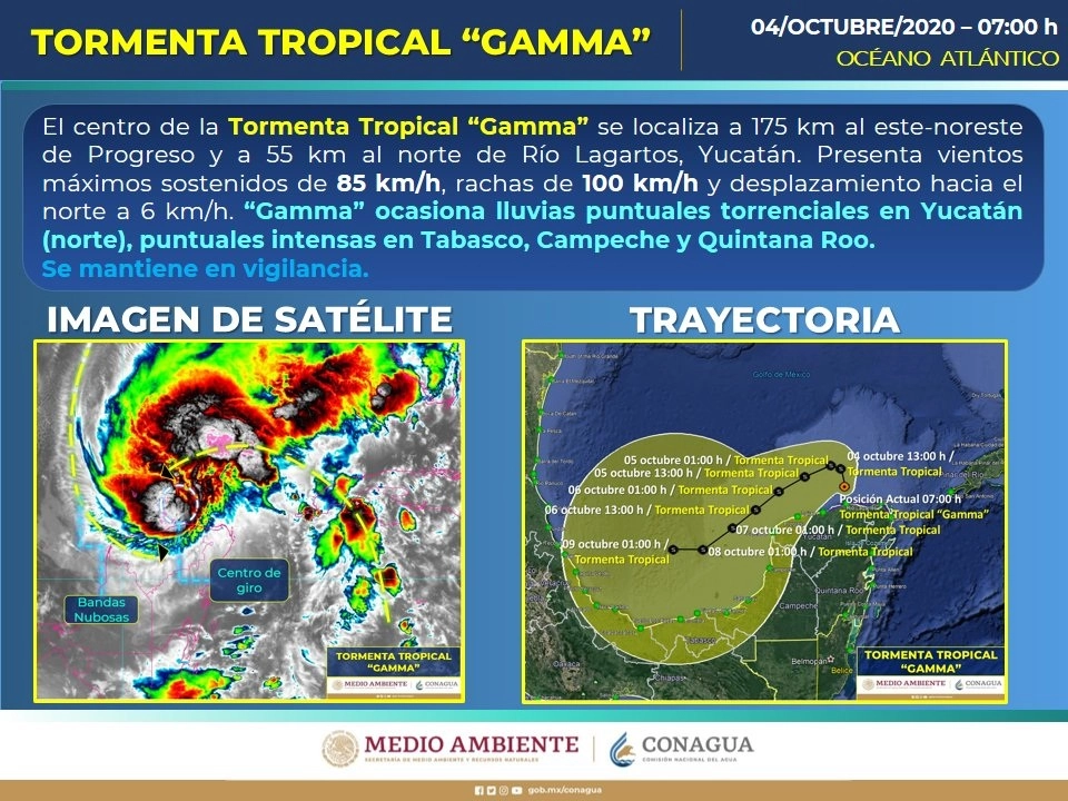 Se estiman chubascos (de 5.1 a 25 mm) en Guerrero y lluvias aisladas (de 0.1 a 5 mm) en el estado de México, Hidalgo, Michoacán, Puebla, San Luis Potosí y Tamaulipas. Foto Twitter @conagua_clima