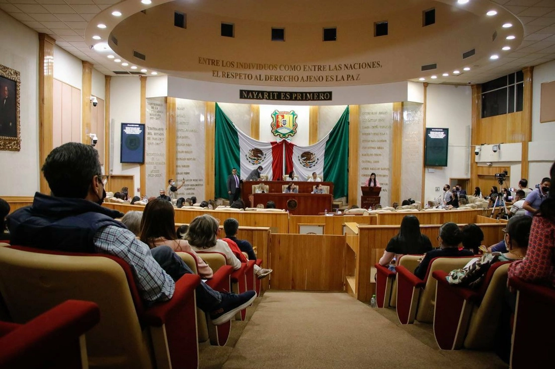 Sesión de trabajo en el Congreso de Nayarit. Foto tomada del Twitter de @CongresoNayarit / Archivo 