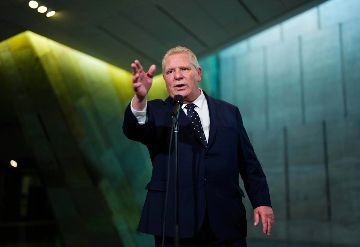 El primer ministro de Ontario, Doug Ford, dijo que Canadá y EU son amigos, vecinos y aliados “y Reagan sabía que ambos son más fuertes juntos”. Luego, proporcionó un enlace a un discurso de Reagan donde el ex presidente expresa su oposición a aranceles. Foto Sean Kilpatrick / The Canadian Press vía 