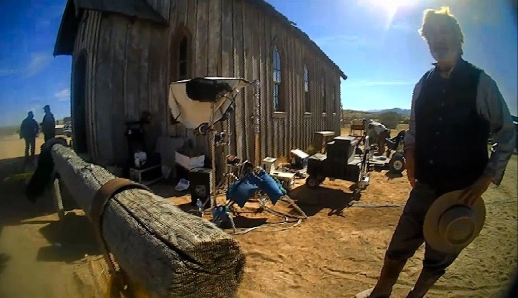 Imagen de archivo del set de filmación de Rust. Foto Ap