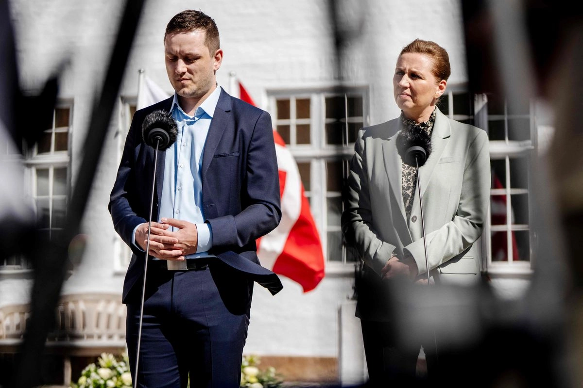La primera ministra de Dinamarca, Mette Frederiksen (derecha), y el primer ministro de Groenlandia, Jens-Frederik Nielsen en Copenhague. Foto 